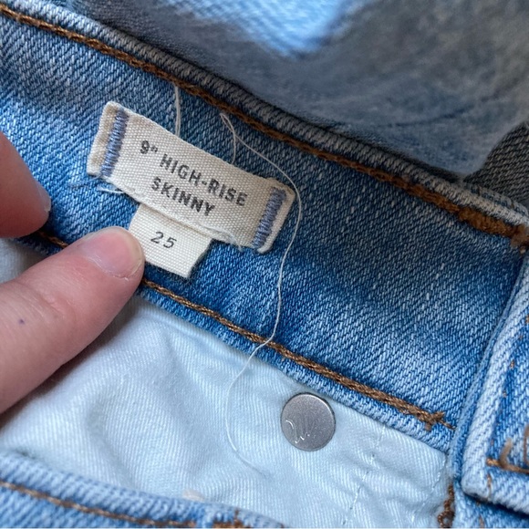 Madewell 9” High-Rise Skinny Denim Jeans size 25 - Picture 6 of 8